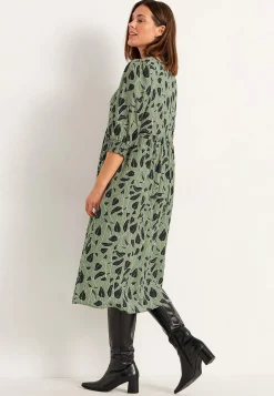 Cellbes of Sweden Vävd klänning med struktur Svart / Grön / Mönstrad Outlet