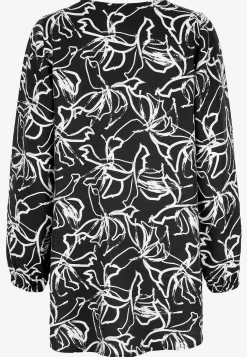 Cellbes of Sweden Vävd, mönstrad tunika Svart / Mönstrad