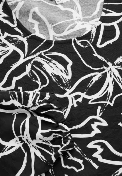 Cellbes of Sweden Vävd, mönstrad tunika Svart / Mönstrad