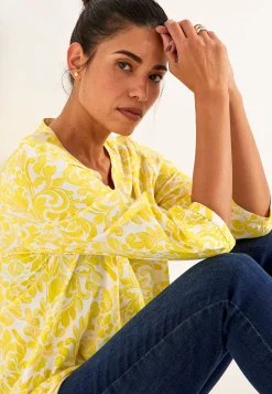 Cellbes of Sweden Vävd, mönstrad tunika Gul / Mönstrad New