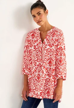 Cellbes of Sweden Vävd, mönstrad tunika Korall / Mönstrad Sale