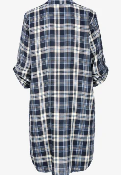 Cellbes of Sweden Vävd skjortklänning med fickor Blå / Rutig Outlet