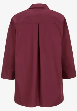 Cellbes of Sweden Vävd tunika i poplin Vinröd New