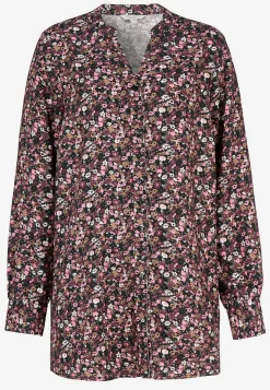 Cellbes of Sweden Vävd tunika med knappar Svart / Rosa / Blommig Online